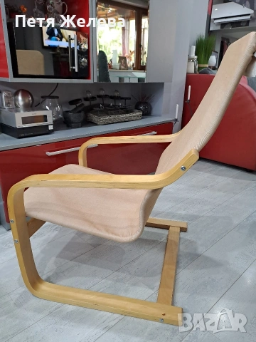 Люлеещ стол -фотьойл (POANG кресло), снимка 7 - Столове - 53629572