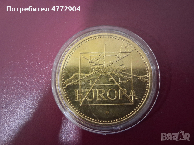 медал/плакет екю евро, EUROPA 1996, снимка 3 - Нумизматика и бонистика - 54114219
