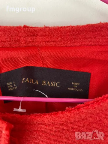 Дамско сако Зара Zara с пеплум оранжево, снимка 3 - Сака - 49760131