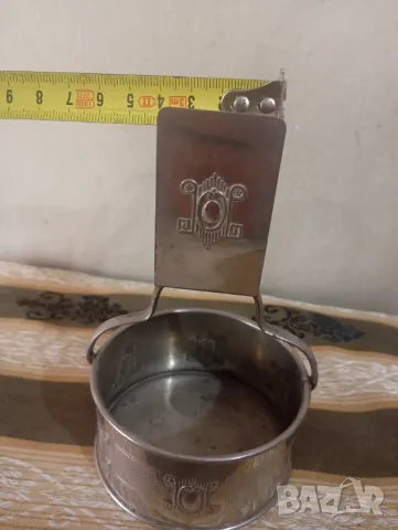 Посребрена кибритник с купа за клечки арт деко , снимка 6 - Антикварни и старинни предмети - 50233782