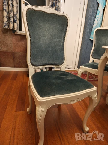 Бароков масивен дървен комплект маса с 4 стола разпродажба , снимка 7 - Маси - 50982046