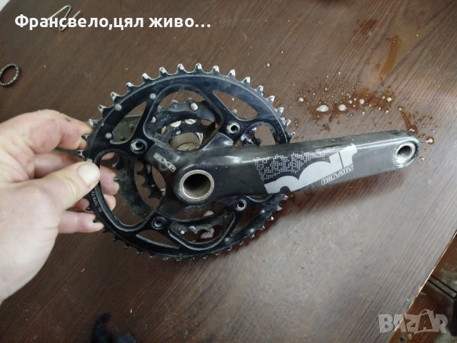 Курбел със средно движение за велосипед колело карбон sram truvativ noir 