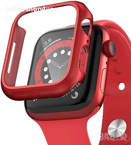 Кейс + Стъклен Протектор за Apple Watch Series 9 - 41mm и 45mm, снимка 11 - Калъфи, кейсове - 48359692