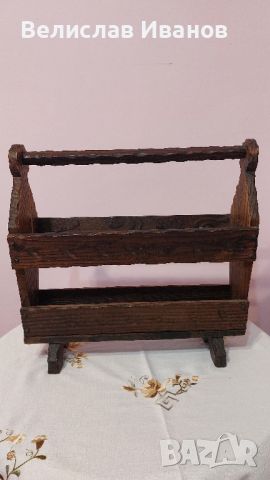 Старинна дървена стойка за вестници в отлично състояние. , снимка 6 - Декорация за дома - 45785071