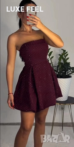 Дамски Рокли с Камъни ⚜️, снимка 2 - Рокли - 52951298