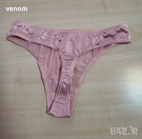Стилни сатенени бикини прашка пепел от рози розови, снимка 5 - Бельо - 52636180