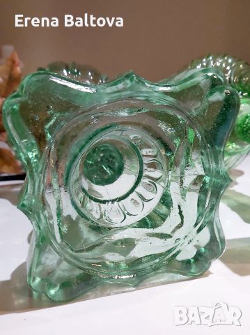 🍃🌾🌿Керосинова газена лампа от зелено стъкло , снимка 7 - Други - 46412115