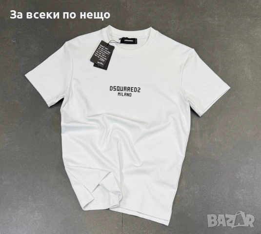 DSQUARED2 Мъжка Бяла Тениска👕Мъжка Блуза С Къс Ръкав В Бял Цвят Код Mens P.262