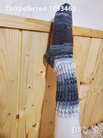 Ръчно плетени мъжки чорапи размер 37, снимка 1