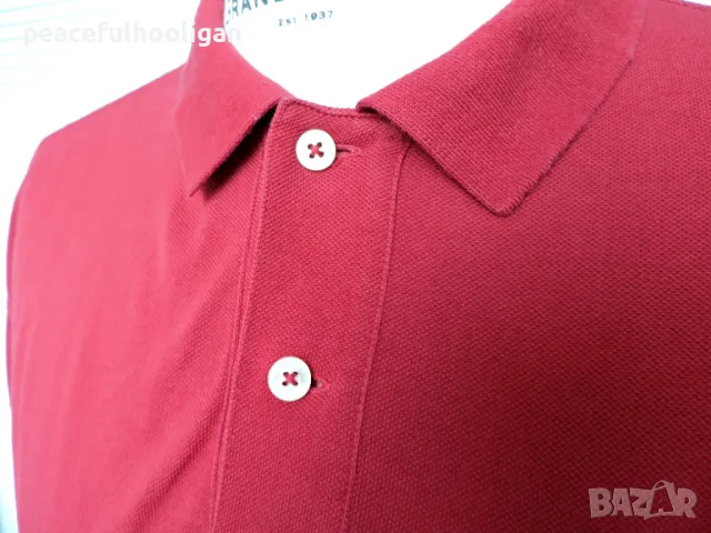 Gant Regular Fit Long Sleeve Red Polo Shirt - мъжка червена поло блуза с дълъг ръкав размер L , снимка 4 - Блузи - 47644355