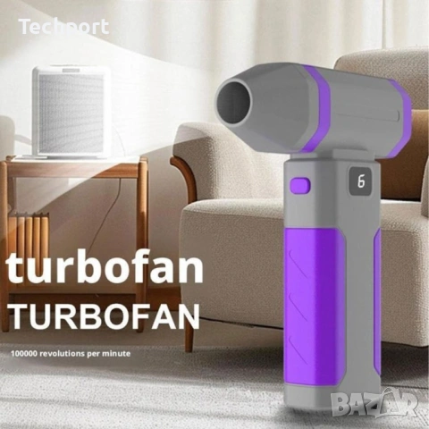 Турбо вентилатор - Мощен безжичен въздушен компресор / прахочистачка с Type-C зареждане, снимка 2 - Друга електроника - 53517402