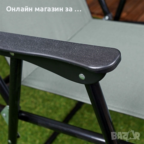 Сгъваем стол за къмпинг, градина , плаж и други, сив, 54 x 44,5 x 72,5 cm 489178, снимка 8 - Градински мебели, декорация  - 53232365