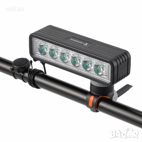 2 в 1 Предна LED светлина JOHORSE с вграден клаксон (500Lum / 120dB), снимка 2 - Аксесоари за велосипеди - 53724280