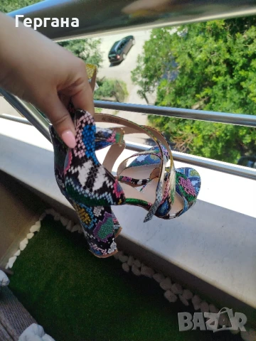 обувки с дебел ток , снимка 3 - Дамски обувки на ток - 50534904