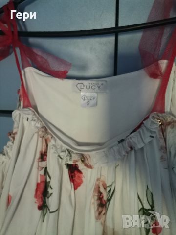 Лятна блузка с голи рамене на Lucy fashion, снимка 2 - Корсети, бюстиета, топове - 46414892