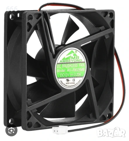 Безчетков охлаждащ вентилатор 2-пинов AV-F8025MB