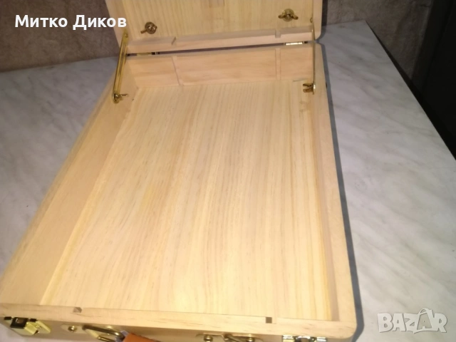 Дървено куфарче марково на Талентес за бои художници друго ново 36х27х8см Talentes, снимка 8 - Декорация за дома - 53129669