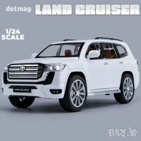 Метална количка TOYOTA LAND CRUISER LC300 МАЩАБ 1/24 ПУШЕЩА.