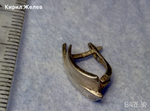 СТИЛНА СРЕБЪРНА ОБЕЦА СРЕБРО 925 с АНГЛИЙСКО ЗАКОПЧАВАНЕ 50191, снимка 4 - Обеци - 50535853
