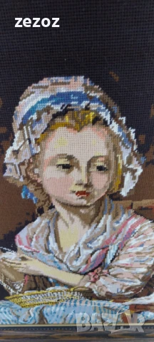 Гоблен "Шивачката", снимка 3 - Гоблени - 50849053