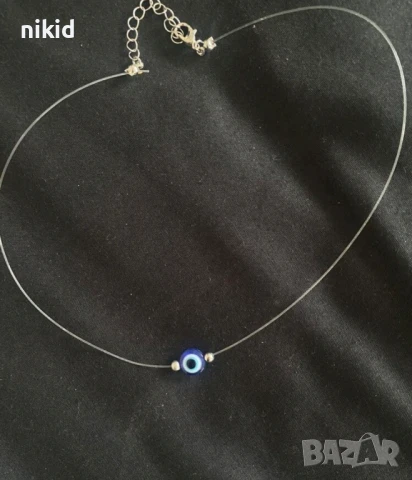 Окото на Назар колие гердан на корда нежно, снимка 3 - Колиета, медальони, синджири - 51145397