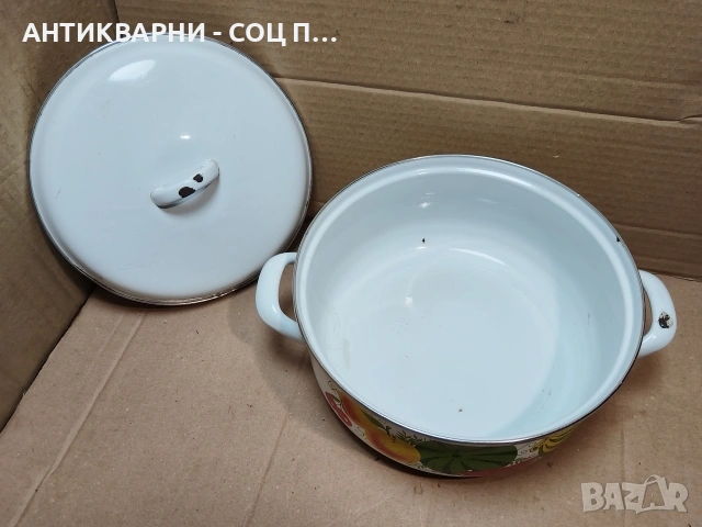 Стара Емайлирана Турска Тенджера / 4 Литра. / НОМЕР 1605., снимка 6 - Антикварни и старинни предмети - 53670537