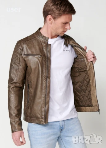 100% Оригинално чисто-ново с етикет уникално мъжко кожено яке KOROSHI! , снимка 6 - Якета - 50897938