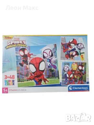 Пъзел Spidey Clementoni 3х48 части, снимка 1 - Образователни игри - 48328413