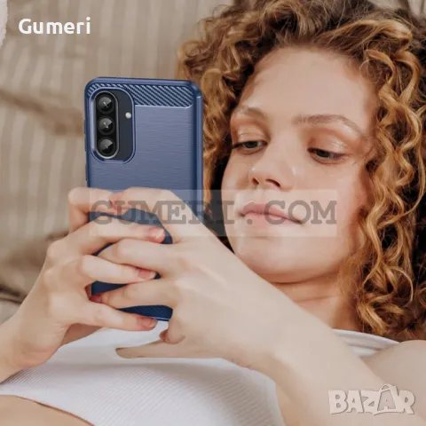 Samsung Galaxy A36 - Противоударен Силиконов Гръб - Карбон, снимка 8 - Калъфи, кейсове - 50042197