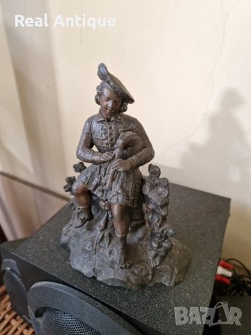 Чудесна антикварна колекционерска френска метална фигура статуетка , снимка 4 - Статуетки - 50979255