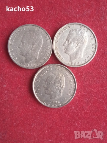 100 песети 1983,84,98 г. Испания, снимка 2 - Нумизматика и бонистика - 53607268