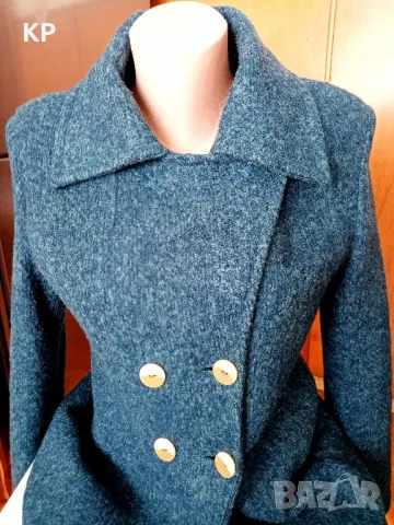 Зелен вълнен блейзър /палто M/L размер , снимка 2 - Сака - 49974102