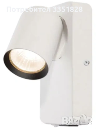 НОЩНА СТЕННА БЯЛА АЛУМИНИЕВА ЛАМПА