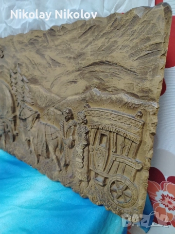 Барелеф масивен 110х35, снимка 15 - Антикварни и старинни предмети - 53612083