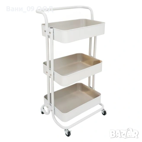 Сервизна количка на 3 етажа в 2 цвята, снимка 3 - Маси - 53272207