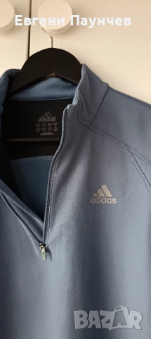 Adidas мъжка блуза с цип за вятър в син цвят , снимка 7 - Спортни дрехи, екипи - 53478449