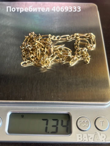 Златно картие 57см 7.34гр 14к , снимка 6 - Колиета, медальони, синджири - 50943963