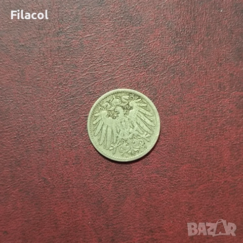 Германия Империя 10 пфенига 1900 година, снимка 2 - Нумизматика и бонистика - 52920218