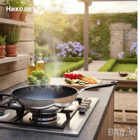 Универсален тиган - Tefal x Jamie Oliver, 28 см – когато вкусът и удобството са гарантирани, снимка 1