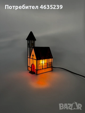 Винтидж настолна лампа стил Тифани Tiffany, снимка 4 - Антикварни и старинни предмети - 53040756