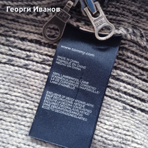 РАЗПРОДАЖБА TOMMY HILFIGER M Lambswool Full Zip Knitted Jumper Sweater жилетка агнешка вълна, снимка 10 - Пуловери - 53572629