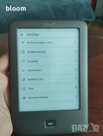 Tolino shine с подсветка , снимка 3 - Електронни четци - 51384000