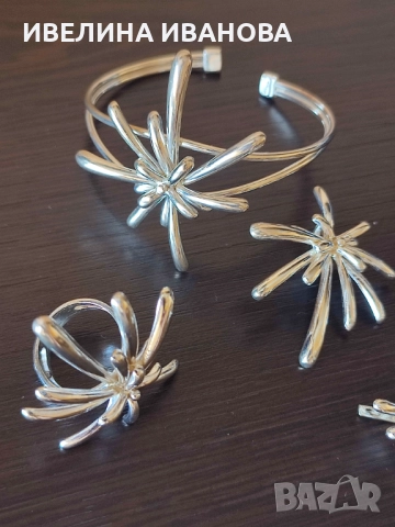 Сребърен комплект, снимка 4 - Бижутерийни комплекти - 52490307