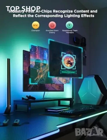 Ново Govee Sync Box с CogniGlow, RGBIC осветление, HDMI 2.1, 8K/4K, снимка 5 - Лед осветление - 49498037