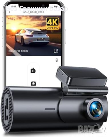 Нова 4K Dash Камера за Автомобил, Супер Нощно Виждане, G-Sензор, WiFi, снимка 1 - Друга електроника - 46437362