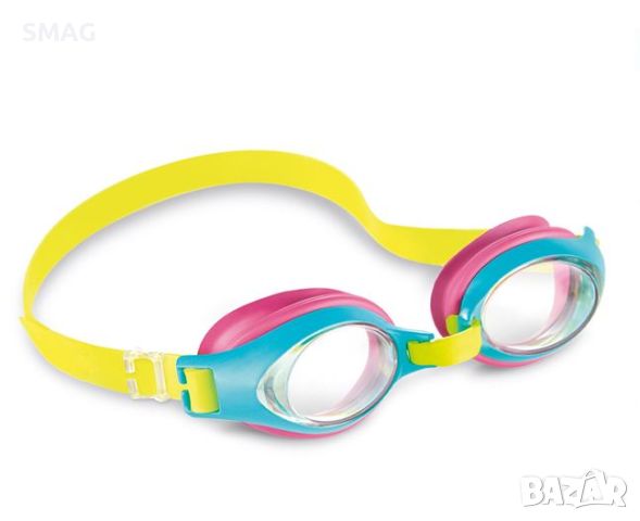 Цветни детски плажни очила за плуване 3-8 години - Intex, снимка 3 - Водни спортове - 46288413