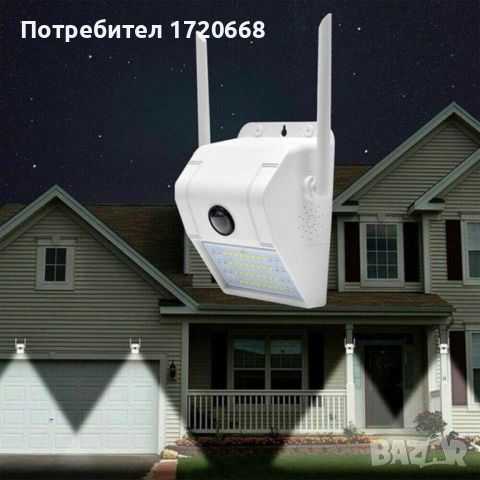 2в1 Wi-fi камера с осветление, снимка 4 - HD камери - 46759263