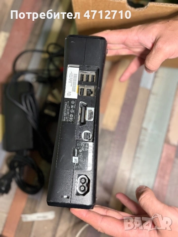 Xbox 360 Slim (Черен, Матов) – ЗА ЧАСТИ или Ремонт + Захранване и Кабели, снимка 4 - Xbox конзоли - 54010251
