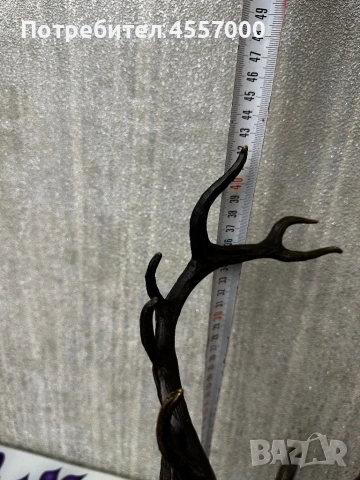 Масивна бронзова скулптура „Легнал Елен“ – 13 кг, подпис Milo, снимка 3 - Антикварни и старинни предмети - 53406129