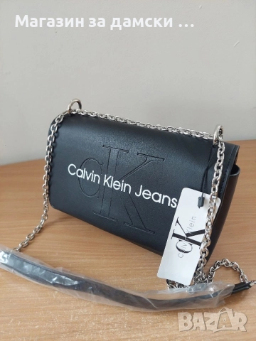Calvin Klein луксозна дамска чанта през рамо Код 503, снимка 2 - Чанти - 52659105